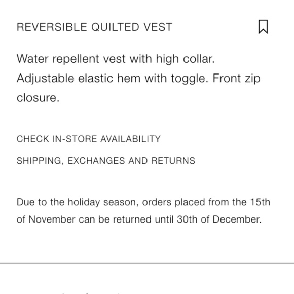 NWT Zara Reversible Quilted Vest - Picture 5 of 6